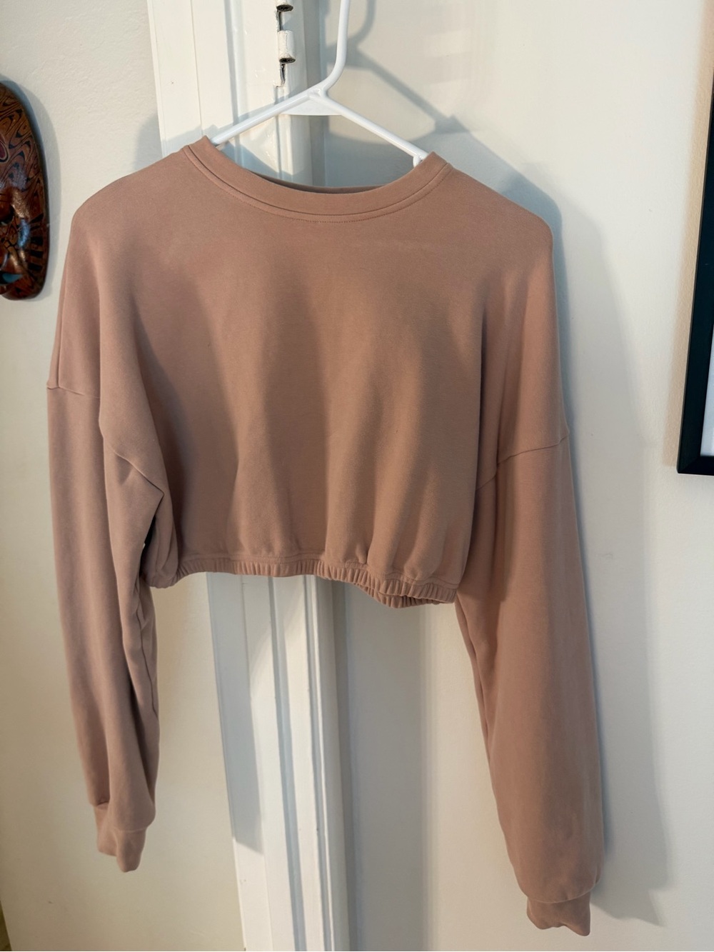 BuffBunny Cropped Crew Sweatshirt - Dusty Rose Tan